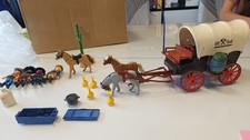 Chariot des cowboy 5248  Playmobil (  western  ) Incomplet