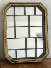 VITRINE MIROIR MURALE POUR OBJETS MINIATURES / BOIS ET VERRE /DECORATION VINTAGE