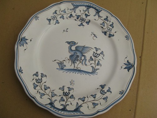 Assiette plate faïence de - plate, en