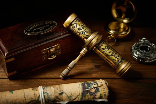 Ancien kaléidoscope laiton - kaléidoscope,