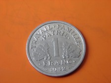 FRANCE . 1 FRANC ETAT FRANCAIS 1942.