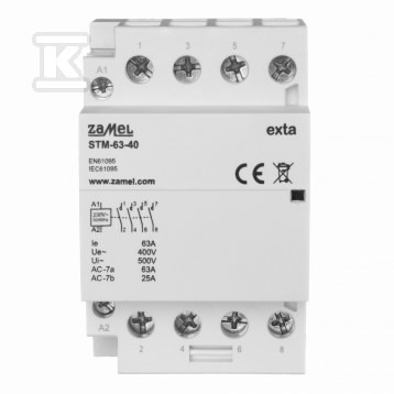 Contacteur modulaire 63a 4no - contacteur,
