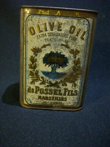 Huile olive bidon ancien - bidon, de