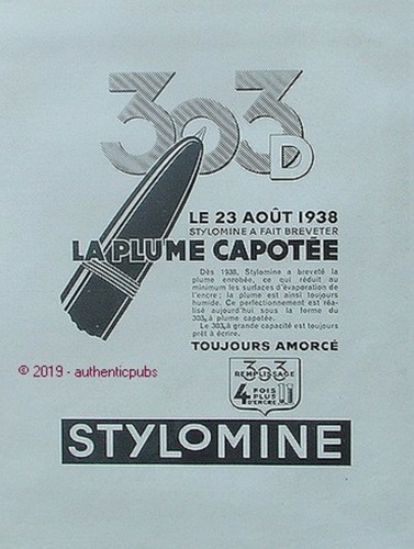 Publicite stylomine 303 - publicite,