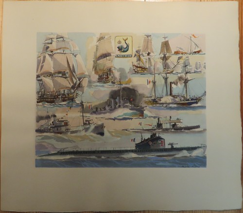 Gouache sous marin - gouache, du