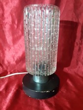 Ancienne  Lampe  Vintage,Design Année 50/60  Verre,bois,chrome