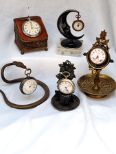 Lot PORTE MONTRE GOUSSET serpent lune bronze vigne  snake moon  brass grape vine