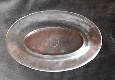 ancien petit  plat ovale duralex, publicitaire huile CALVE