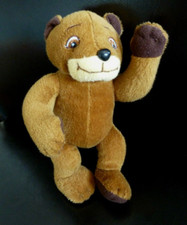 93. DOUDOU PELUCHE QUICK OURS MARTIN AMI DE FRANKLIN MARRON BLANC NOIR EXC. ETAT