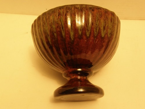 Vintage brown ceramic round - vintage,