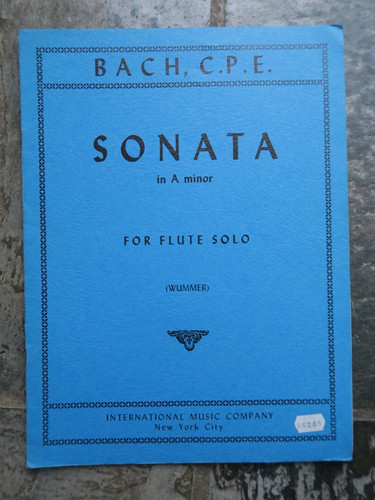 Cpe bach solo - solo, sonata
