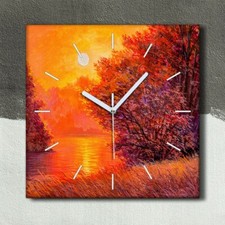 Horloge murale sur toile 30x30