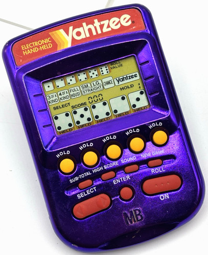 Vtg 1995 yahtzee - handheld, game