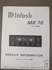 MCINTOSH MR 78 FM Tuner