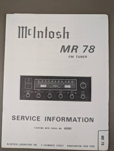 Mcintosh fm tuner - mr, 78