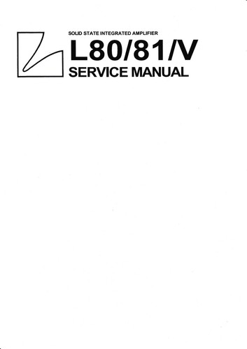 Manuel service luxman - manuel, de