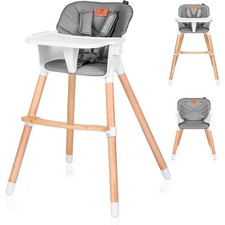 Koen chaise haute bébé 2 en 1 pour enfant, pliable, plateau amovible, pieds a...