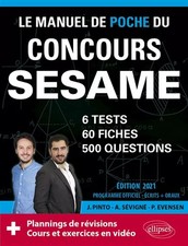 Le manuel de poche du concours SESAME: 60 fiches, 60 vidéos de cours, 6 tests, 5