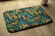 Tapis de Bain Ciel Doux Douche Tapis Antidérapant 75x45 cm - Pic animal plante