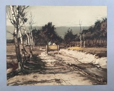 Charrette sur un chemin, eau