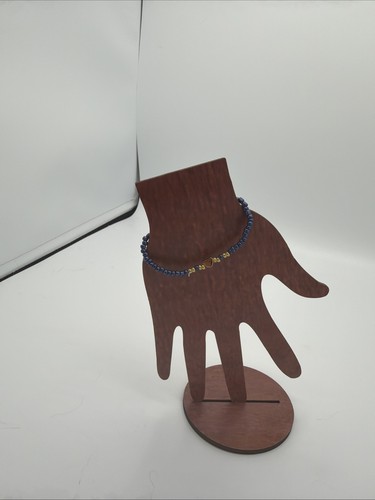 Bracelet perles bleu mat - , cœur