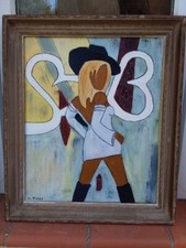 Tableau huile sur toile de Brigitte Bardot style Farel