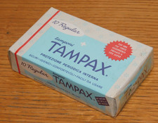SOUS BLISTER vintage 1970 BOITE tampon regular TAMPAX italiana spa MILANO italy