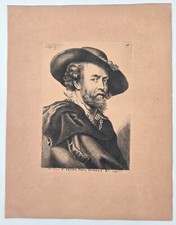 Gravure XVIIIe : Portrait de