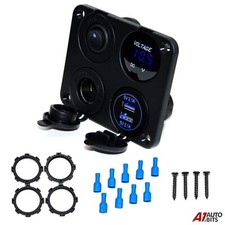 Caravane LED Interrupteur Panneau de Commande Voltmètre Rv Dual Chargeur USB 12V