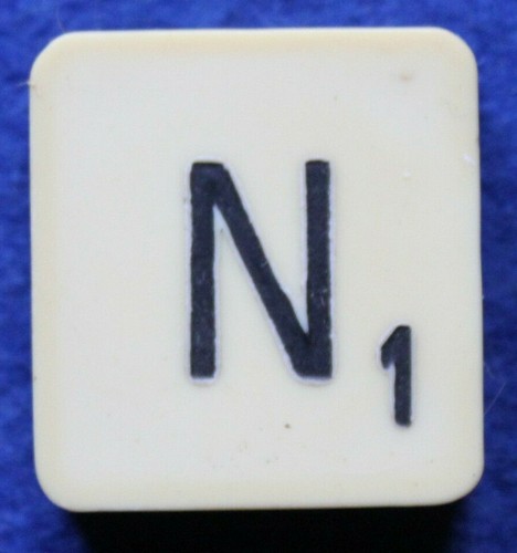 Lettre pour jeu scrabble - n,