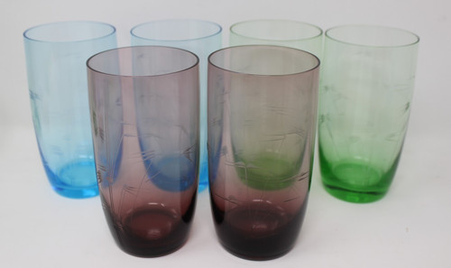 Verres cristal gravés - 6,