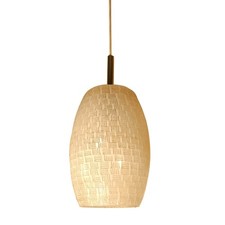 Pendant Hanging Ceiling Light LUNEL Textured Arlus Adnet Mategot Corbusier 1960