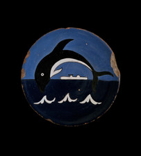 Pierre De Verclos, grand plat, Tunisie Nabeul (oriental art poterie) rare décor