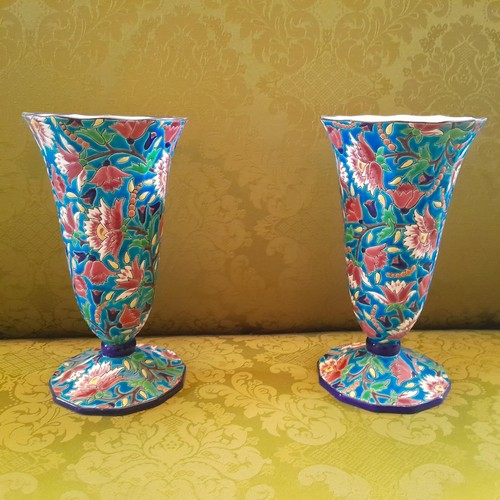 Paire vases longwy époque - paire,