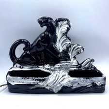 Mi Siècle Noir Panther Télévision Lampe Rétroéclairage Pot de Fleur