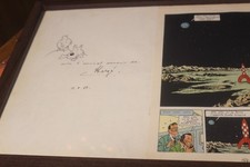 Hergé Dédicace Tintin Milou
