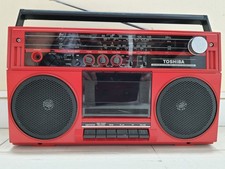 Boombox Ghettoblaster TOSHIBA RT-6015 Rouge * Révisé Courroie Neuve* 