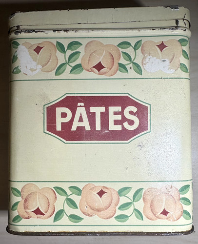 Boîte fer ancienne pâtes - en,