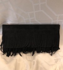 GUCCI NEW Black Suede Clutch
