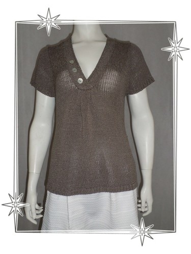Pull fantaisie taupe - a,