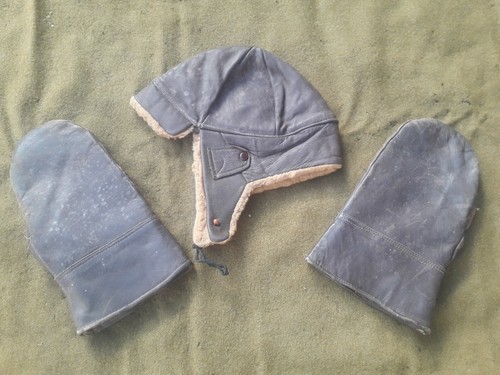 Gants bonnet casque cuir - casque,