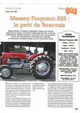 TRACTEUR MASSEY-FERGUSON 825 Le petit de Beauvais & Sur 2 Pages