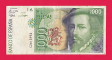 Billet, Espagne, 1000 Pesetas, 1992, 12/10/92, N#203228, P# 163a(1), TTB