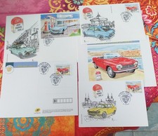 FDC JF - Fête du timbre. Peugeot 204 cabriolet - 28/3/2020  5 BLOCS ET ENTIERS