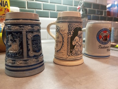 Lot chopes bière ancienne - chopes,