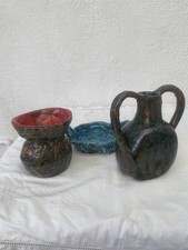 2 Vases et 1 vide-poche  en