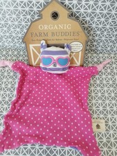 Doudou plat chat rose mauve