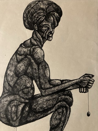 Très beau dessin encre papier - très,
