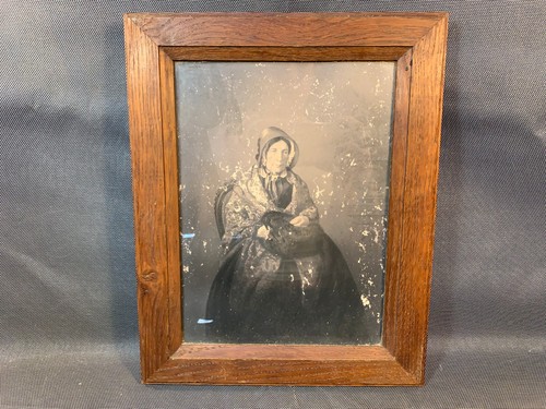 Ancien cadre photo bois - photo, en