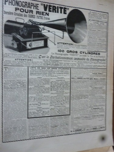 Pathe phonographe verite chez - phonographe,